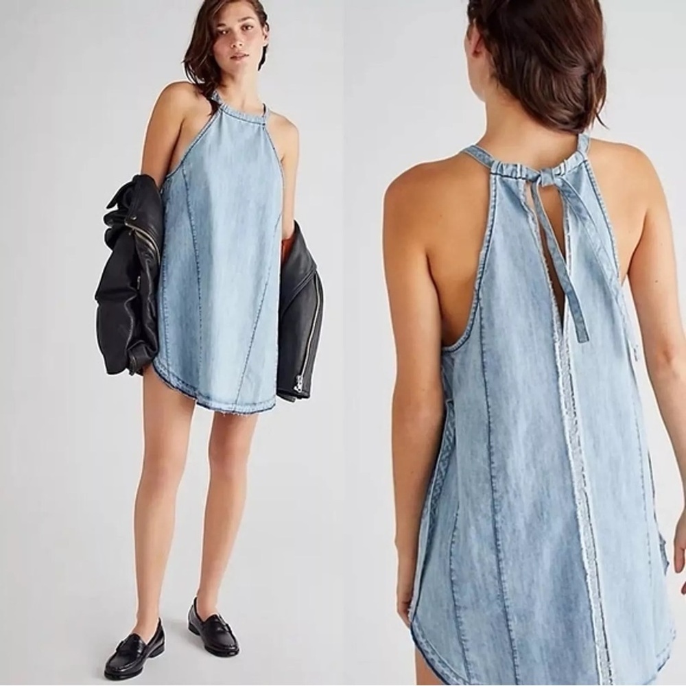 Free‎ People $128 Isabella Denim Tunic Size Small